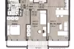 MIETE - Wattens - 3 Zimmer Wohnung mit Balkon - Top E 2.11 - Grundriss