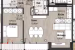 MIETE - Wattens - Top E 2.12 - 2 Zimmer Wohnung mit Balkon - Grundriss