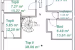 3 Zimmer Maisonette Wohnung mit schöner Aussicht Top 9 - Grundriss